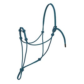 Silvertip Weaver Leather Four Knot Rope Halter, Blue/Black, Large,35-9556-C2