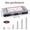 WUJIAQIU M4 Screws Set, 840 Pieces Rounded Head Screws Nuts