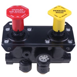 WQSING MV-3 Hand Operated Trailer Parking Manifold Dash Valve 800257 With 3/8" Push to Connect Ports Compatible with Bendix Brake Control Valve Truck