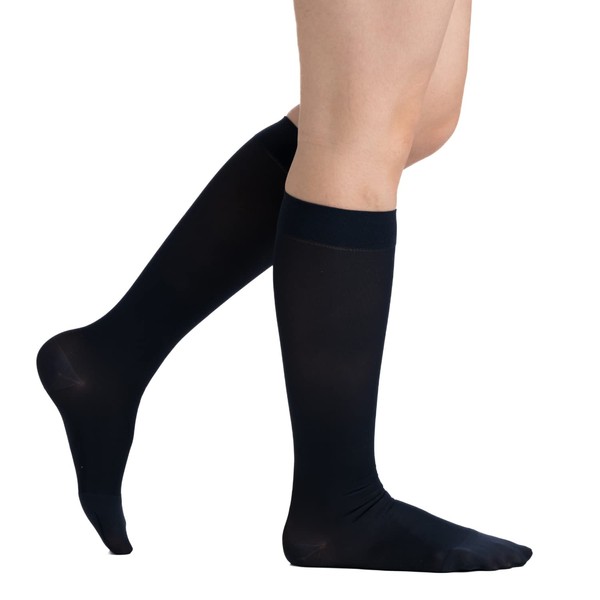 EvoNation Men & Women Knee High 30-40 mmHg Graduated Compression Socks – Extra Firm Pressure Compression Garment