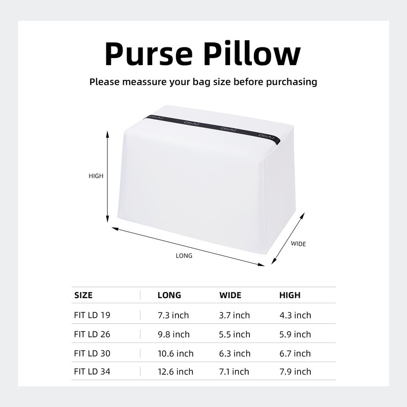 DGAZ バッグインナーバッグ ハンドバッグシェイパー 自立 トートバッグインサイト 手作り シルク サテン Lindyリンディ Bags（ホワイト、LD30）