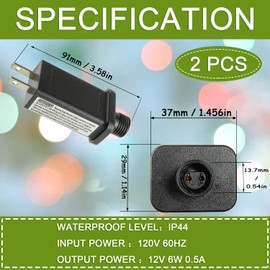 SIGANDG 12V 6W LED Transformer Replacement Class 2 Power Supply for Christmas String Light Inflatable Decorations LED Controller IP44 Waterproof Low Voltage
