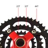 shanmashi Andeshunk Crankset Red Mountain MTB Bike Crankset Hollow Integrated
