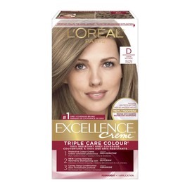 L'Oreal Paris Excellence Crème Permanent Hair Color, D Dark Blonde, 100% Grey Coverage, Hair Dye, 1 EA (Packaging May Vary)
