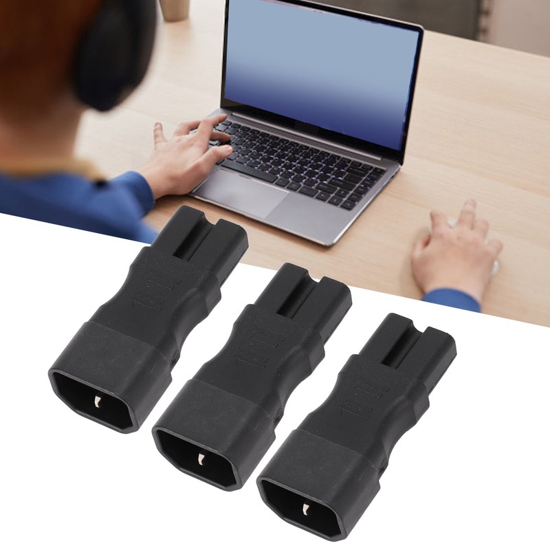 3PCS Comb Power Adapter IEC320 C14 to C15 PVC and