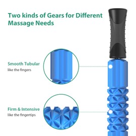 Muscle Roller Stick, Sportneer Handheld EVA Foam Roller Massage Stick Leg Roller Body Massage Stick Tools for Athletes/Runners Relief Muscle Soreness Cramping and Tightness Help Legs and Back Recovery