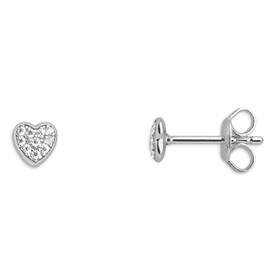 Xenox 'Silver Stud Cubic Zirconia Earrings, XS3737 N