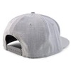 Armycrew XXL Grey American Flag Embroidered Plain Back Flatbill Snapback