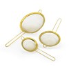 3 Pc Stainless Steel Gold Mesh Strainer Set