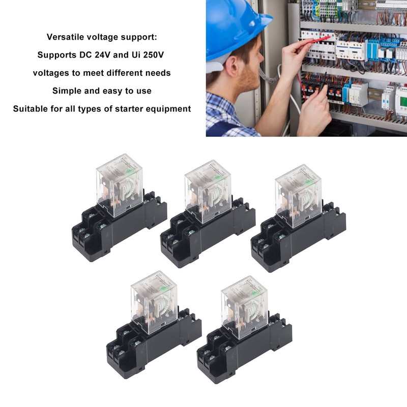 5PCS Coil Power Relay JQX 13F 24V General Purpose Electromagnetic