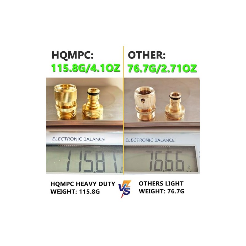 Durable Brass Quick Connect Garden Hose Fittings - 3/4 Inch