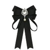 JKQBUX Bowknot Rhinestone Ribbon Bow Brooch Pre-Tied Bow tie for