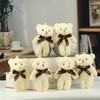 ERINGOGO 10 PCS Cartoon Bear Plush Toy DIY Bear Bowtie