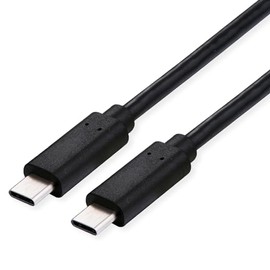 VALUE USB4 Gen3x2 Cable, C-C, ST/ST, 40Gbps, 100W, Black, 1m