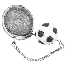JANKOW 304 Stainless Steel Mesh Tea Infuser, Tea Ball with Soccer Pendant, Tea Infuser for Brew Tea, Spices, Seasoning (Silver)