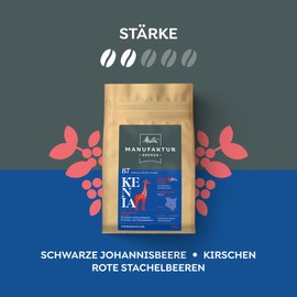 Melitta Kenya Specialty Coffee 250 g Whole Coffee Beans Unground Single Origin Coffee Gentle Drum Roasted in Germany Strength 2