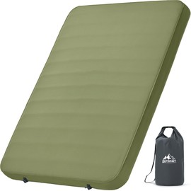 OUTSKIRT Camping Mattress, Self Inflating Sleeping Pad with Pump Sack, Foam Camping Pad for Sleeping, 4” Thickness Sleeping Mat for Camp/Travel/Car, 4 Season Camp Air Mattress