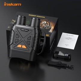 INSKAM Night Vision Binoculars with 2000mAh Battery, 2.8-Inch HD Display, 7 Levels of Night Vision, 10x Digital Zoom Telescopes High Definition