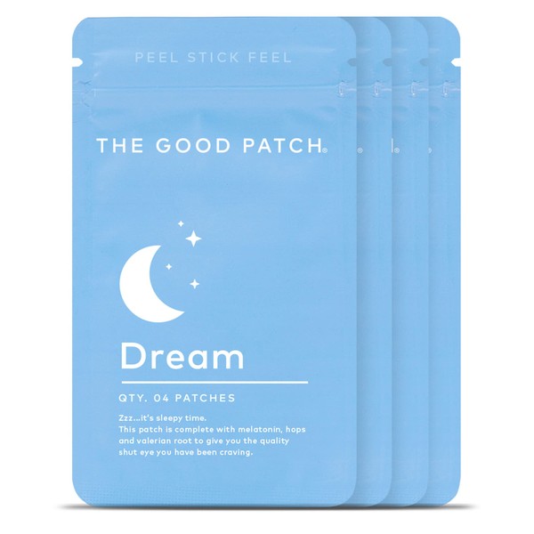 The Good Patch Plant Powered Sleep Support - Sustained Release Dream Patch with Melatonin, Hops, Valerian Root (16 Total Patches)