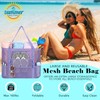 GYEUKHAM Mesh Beach Bag - Large Beach Tote Bag with
