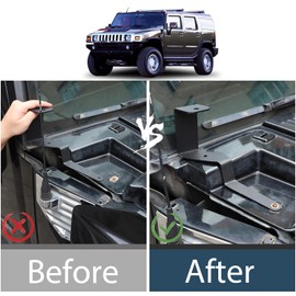 Hood Hinge Ditch Light Mount Brackets Compatible with Hummer H2 200-2009 Offroad Hood Pod Work Light Mount Brackets