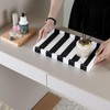 Black White Striped Marble Tray, 12" Rectangular Vanity Jewelry Organizer
