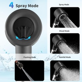 Iopsk Shower Head with Filters for Hard Water,Handheld Shower Head with Off Switch,Detachable Filtered Showerhead with Hose for RV Camper (Gun Grey)