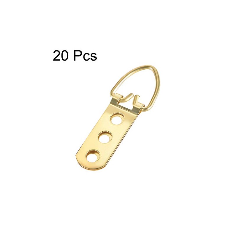 uxcell D Ring Picture Hangers, 64mm x 22mm Golden Assortment