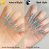 Light Hazy Blue High Density Reflective Flash Glitter Gel Nail
