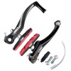 Chooee Bicycle V Brake, Aluminium V-Brake Brake Set, Black/Red