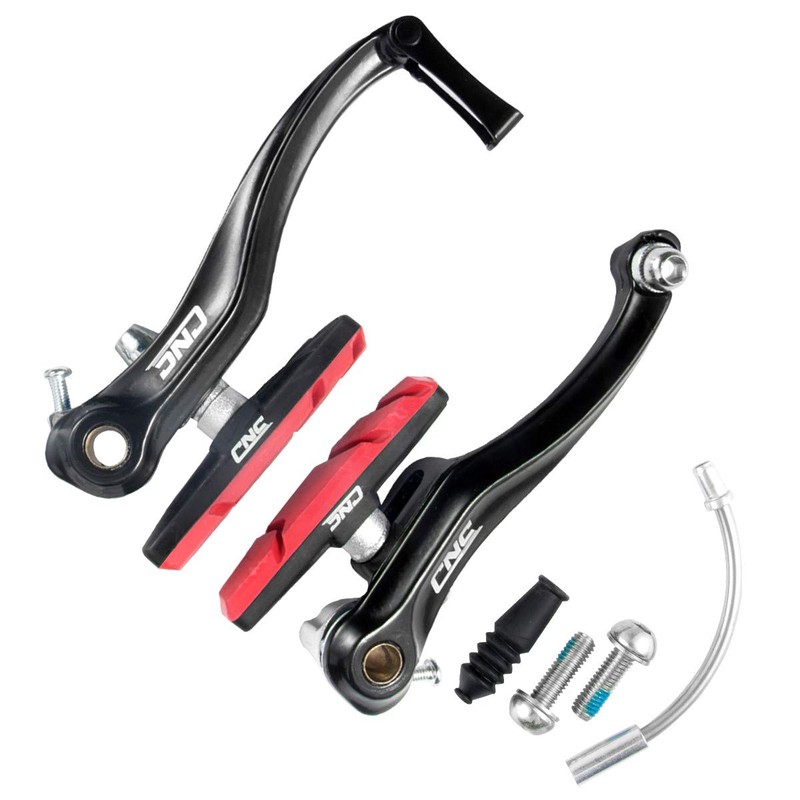 Chooee Bicycle V Brake, Aluminium V-Brake Brake Set, Black/Red