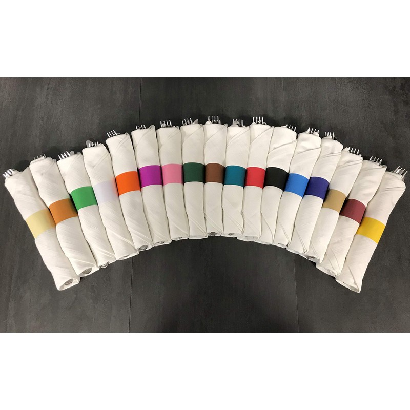 Raise Self-Adhesive Napkin Bands (6" x 1.5") (Black, Pack of
