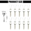 100pcs Split Pins,Round Flower Drawing Pins,Metal Paper Fasteners Mini Brads,8x17mm