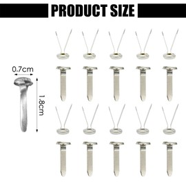 100pcs Split Pins,Round Flower Drawing Pins,Metal Paper Fasteners Mini Brads,8x17mm Round Scrapbooking Brads Split Pins,Round Head Brads Split Pins for DIY Paper Crafts Scrapbooking(Silver)