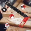 BOWEITI Multifunctional 180mm Carpenter's Square and 300mm Try-Angle Aluminium Alloy