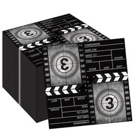 Movie Night Paper Napkin, 40PCS Movie Night Napkins Disposable Luncheon Party Supplies Birthday Decorations for Wedding, Baby Shower, Birthday, 6.5" x 6.5"