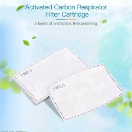 NBDIB 100 Piezas De Papel De Filtro Pm2.5 De Carbón Activado, 5 Ca