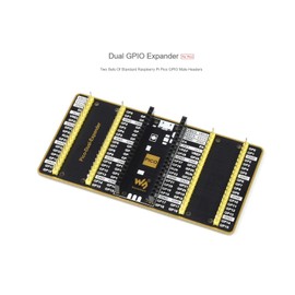 Dual GPIO Expander for Raspberry Pi Pico Microcontroller Board Two Sets of Standard Raspberry Pi Pico GPIO 2x20 Male Headers for Connecting More Expansion Modules