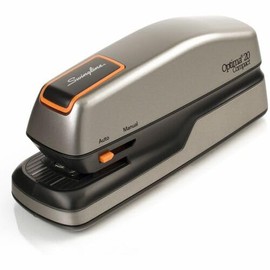 Swingline Electric Stapler, Optima Grip Dual Power, 20 Sheet Capacity, Silver (S7048207) (20, Silver)