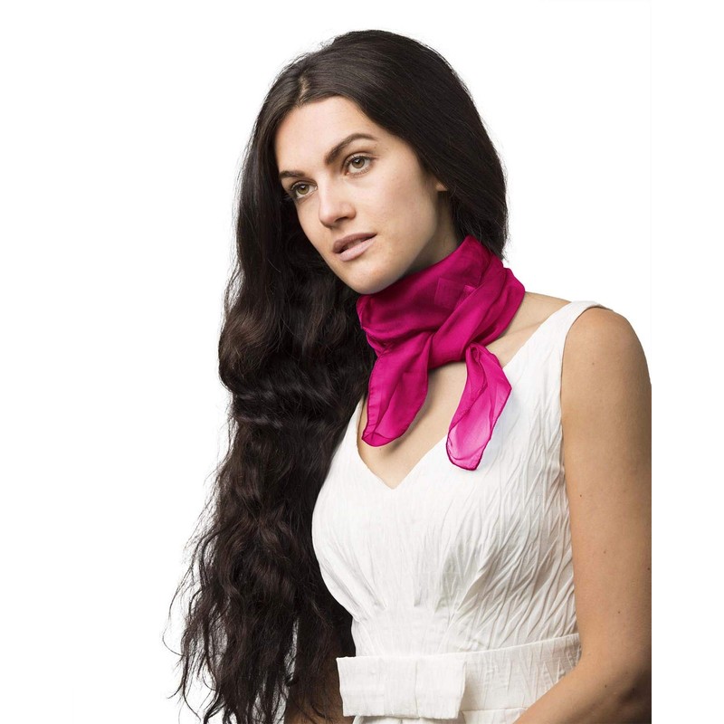 Basic Sense Square Chiffon Scarf Retro Lightweight Neck Scarves Bandana