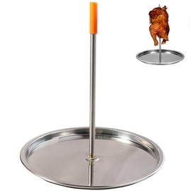 Vertical Kebab Skewer Stand,BBQ Vertical Skewer,Chicken Rack Roaster,Stainless Steel Barbecue Spit Ske/wer Grill,Ver/Tical Grilling Rack Meat Spit, for Broiler, Medium Chicken, Steak, Kebab, Shawarma