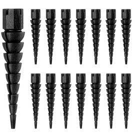 Gulfmew 15 Pcs Wood Anchor, Fixes Stripped Screw Holes in Wood, Door, Furniture, Fits Sizes #2 to #16, Black