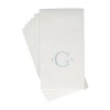 Caspari Antique Robin's Egg Single Initial Guest Towel Napkins in