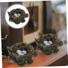 IWOWHERO 6 Pack Simulated Bird's Nest Ornaments Resin Craft for