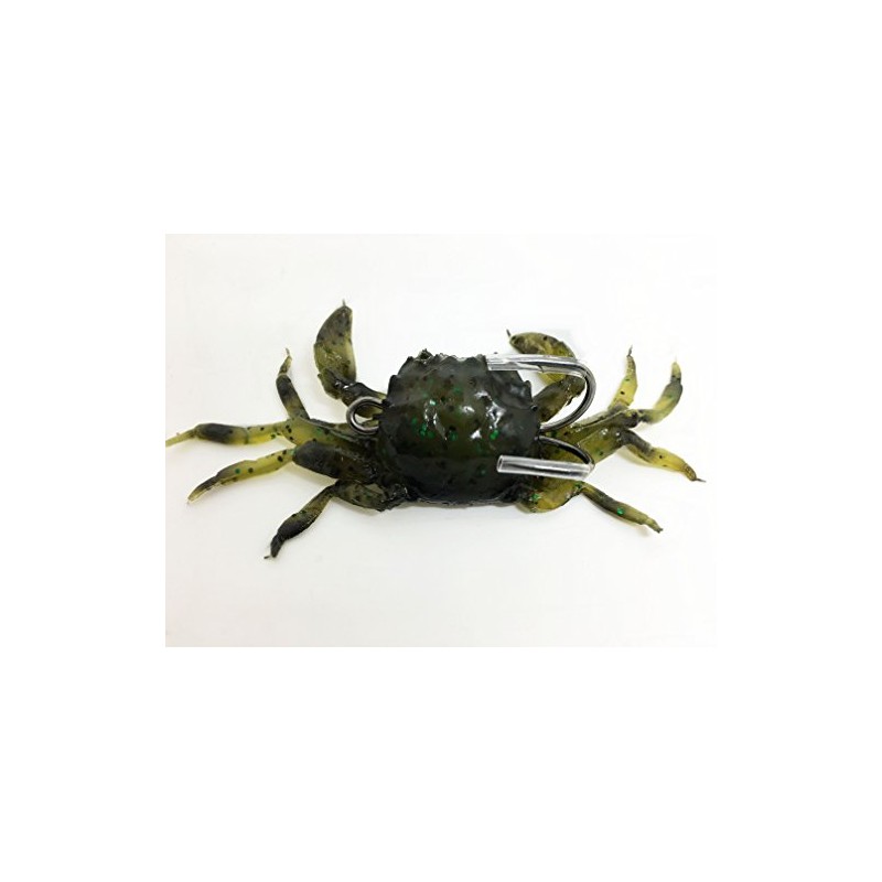 FISHING ADDICT Realistic Crab fishing lure softbait Crazy Crab Green