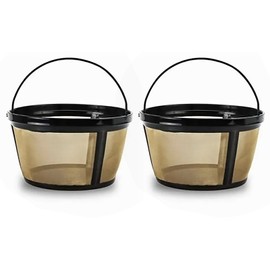 Coffee Filter Stainless Steel Coffee Machine Reusable Cone Coffee Filter Strainer Gold for Home