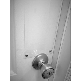 Marketing Holders Door Push Plate with Pre Drilled Holes and Hardware Clear Acrylic 12" x 8" Protective Plastic Piece .020 Thick for Scuff Marks and Damage