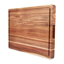 20 x 15 Inch Large Acacia Wood Cutting Board, Reversible Wooden Butcher Block Cutting Board with Juice Groove, Carving Board for Meat, Turkey, Charcuterie