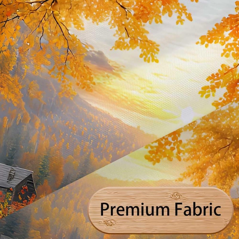 Fall Shower Curtains for Bathroom, Pathway in The Woods Autumn
