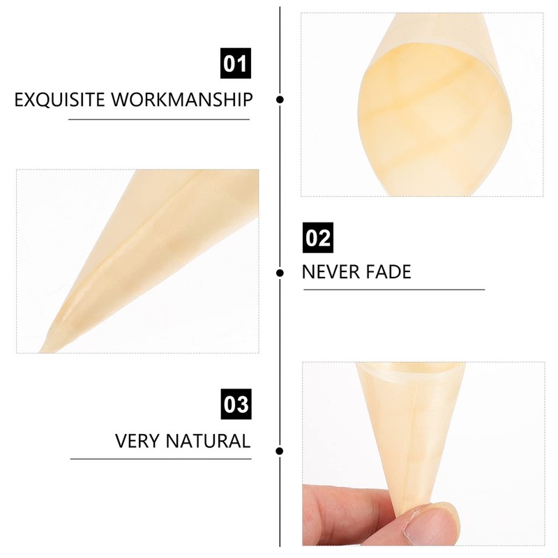 Homoyoyo 50PCS Disposable Wood Cones,5.1Inch Charcuterie Cones Holder Party Accessories